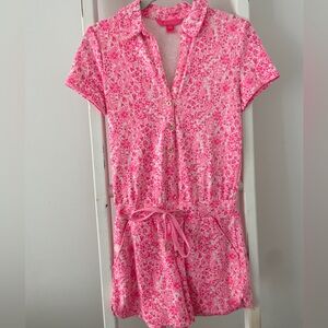 Lilly Pulitzer Vibrant Pink Floral Romper